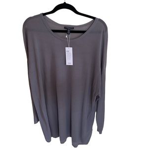 NWT eileen fisher gray knit tunic plus size